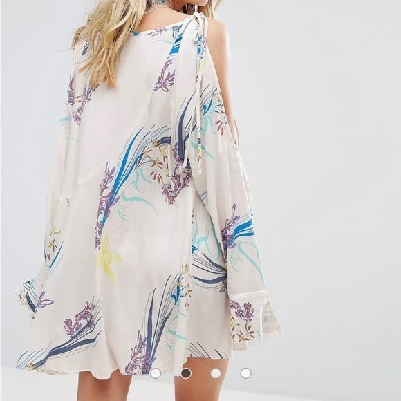 Free People Clear Skies Cold Shoulder Printed Dress - Picture 3 of 13